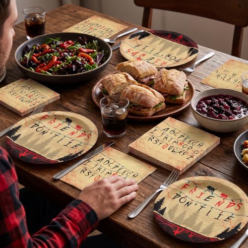40Pcs Horror Party Supplies Set for 20 Guests - Plates & Napkins