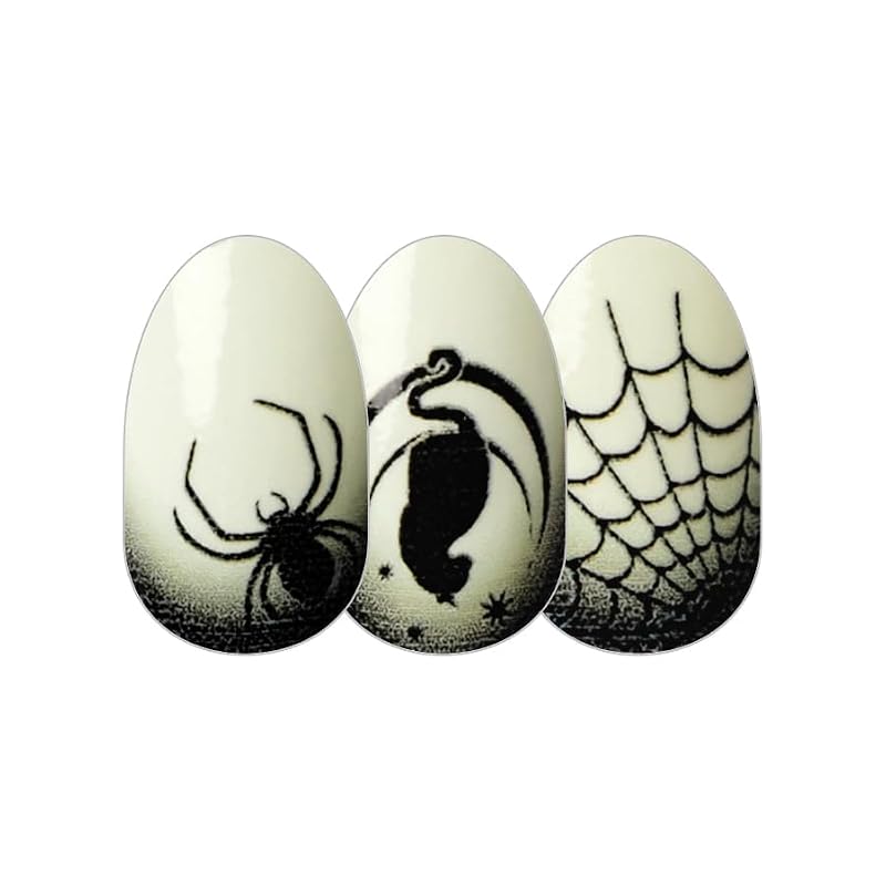 Nail Polish Strips - 16 Double-Ended Halloween Midnight Fright Design