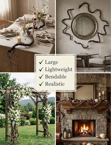 Natural Style Bendable Artificial Tree Branches - 4 Pack for Wedding & Home Decor