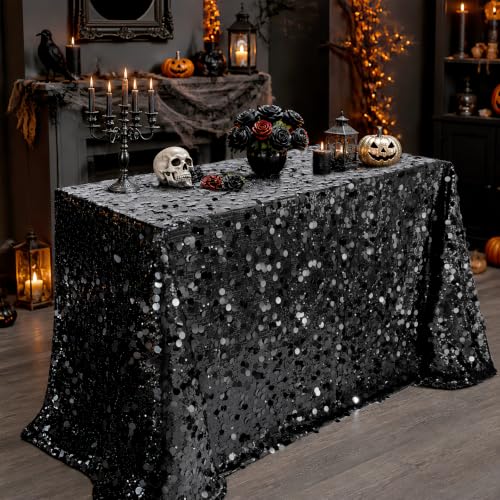 Black Sequin Tablecloth 50x102 Inch Rectangle Sparkly Party Decor - Variation of THIS listing