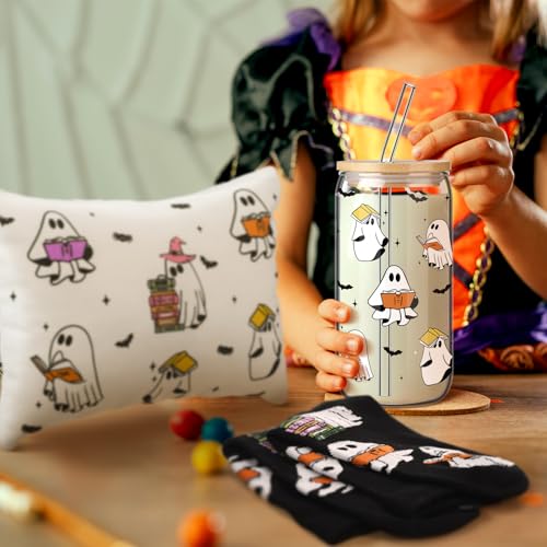 Ghost Reader Halloween Gift Set - Glass Cup, Socks & Cosmetic Bag - Variation of THIS listing