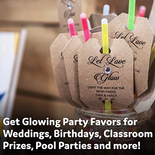 PartySticks 800 Pack Glow Sticks - 8 Inch Glow in The Dark Party Favors & Decorations