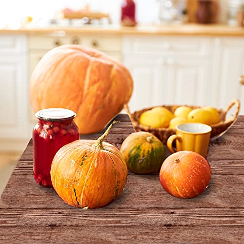 Wood Grain Tablecloths Set of 3 - Rustic Plastic Rectangular Cover for Parties