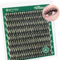 KEYYOU Flora Lash Clusters - 18mm D Curl False Eyelashes for Drama & Cosplay - Flora F01 Variation