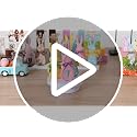Wooden Easter Bunny Decor Set - Pastel Polka Dot Spring Holiday Ornament