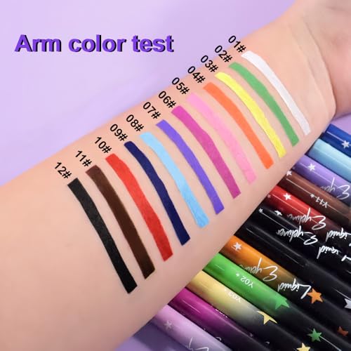 Purple Matte Waterproof Liquid Eyeliner - Smudge-Proof, Long-Lasting, 1Pcs 06-Purple Sponge Tip