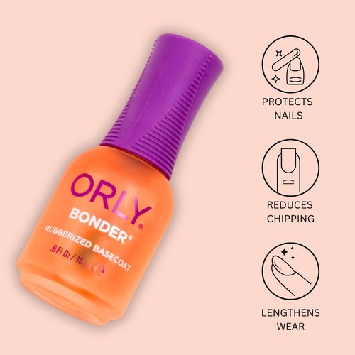 Orly Bonder - Nail Polish Base Coat for Long-Lasting Manicures & Pedicures | Non-Toxic | 0.6 fl oz