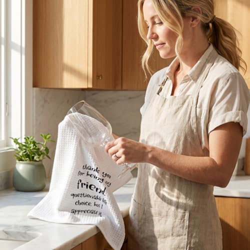 Funny Friendship Kitchen Towels Multi 1535 - Humorous Gifts for Women, Mom, BFF