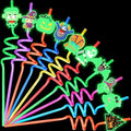Halloween Glow Luminous Reusable Plastic Straws - Style Variation