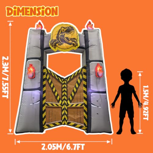Halloween Trunk or Treat Car Decorations Kit - Arch Themed Inflatable Dino Arch