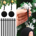 Christmas Ornament Hooks Set - Adjustable Black Decorative Hangers, 24 Pcs
