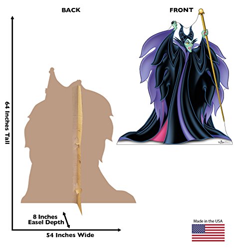 Maleficent Cardboard Cutout - Villains Standee, 54 x 64 Inches, Reusable Party Decor