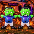Halloween Inflatable Decorations - 2 Pack, 3.6 Ft Green Balloons Yard Decor - Indoor & Outdoor