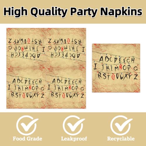 40Pcs Horror Party Supplies Set for 20 Guests - Plates & Napkins