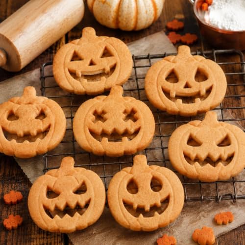 Halloween Cookie Cutters and Stamps Set - 13 Pumpkin Shapes