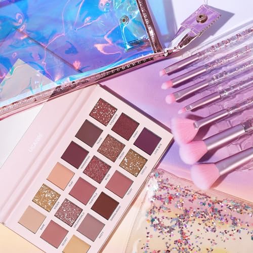UCANBE Makeup Kit with 18 Eyeshadows & 7 Brushes - Aromas Set