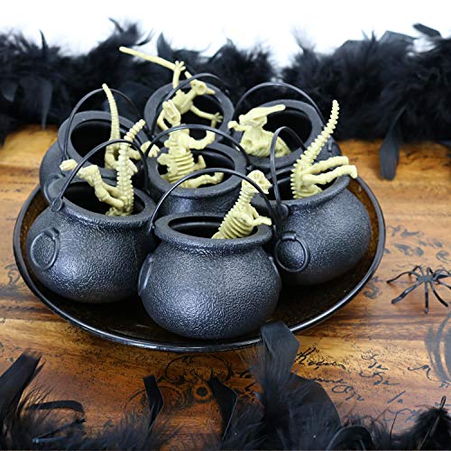 Mini Cauldron Candy Holders Set of 12 for Halloween and St Patrick Decorations