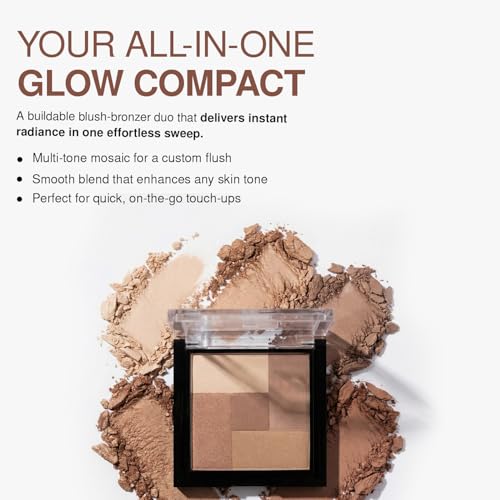 2-in-1 Mosaic Blush and Bronzer - Spice, Silky Smooth Face Makeup, 5 Shades