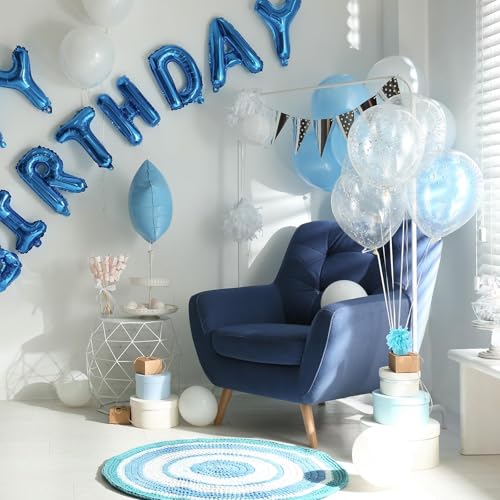 Baby Blue Balloon Weights Set - Metallic Anchors for Birthday, Wedding & Party Decorations