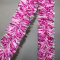 Rose Christmas Tinsel Garland 33 Ft Metallic Foil Decorations for Holiday & Party