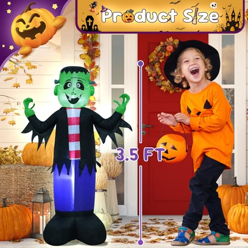 3.5FT Monster Halloween Inflatable Decoration with LED Light - Koke Variation