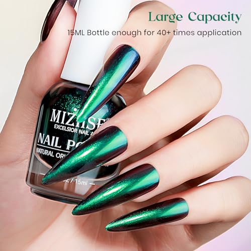 Chameleon Nail Polish - Green Color Shifting Fast Drying 15ml - MIZHSE