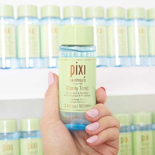 Pixi Beauty Clarity Tonic 100ml, AHA & BHA Toner | Minimize Pores, Promote A Clearer, Healthier Complexion, 3.4 Fl Oz
