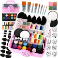 Kids Face Painting Kit 68 Colors Split Cake Water-Based Non-Toxic Safe for Sensitive Skin Halloween Party