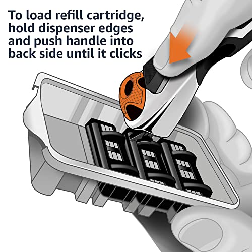 Men's Shaving Razor Set with 20 Cartridges & Handle – Motion Sphere Pivot & Lubrication, 21 Piece Set, Black (Variation of THIS listing)