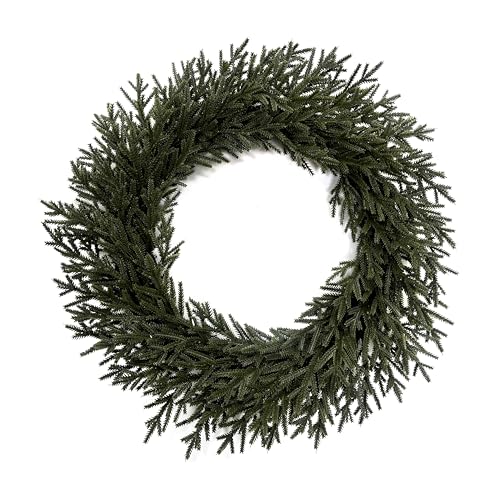 24-Inch Norfolk Pine Artificial Wreath - Christmas Door Decor, Fluff & Customize