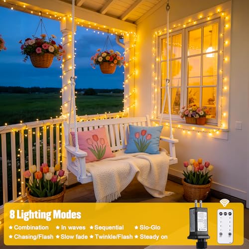JMEXSUSS 1000 LED Christmas String Lights - Soft White, 328 Ft, Indoor & Outdoor