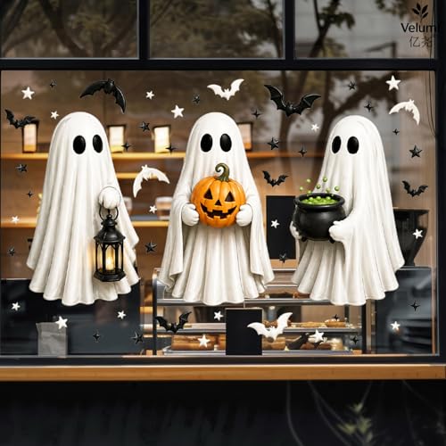 Halloween Window Clings Decor Ghosts Bats Lantern Style12 Spooky Sticker for Glass Windows
