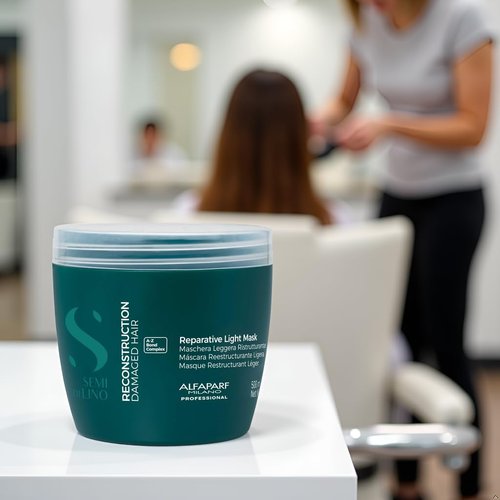 ALFAPARF MILANO Hair Mask - Semi Di Lino Reconstruction for Damaged Fine Hair | Vegan, Color Safe, Deep Conditioner