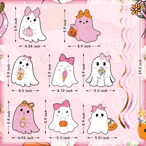 Halloween Ghost & Bows Hanging Decorations - Party Swirls & Ornaments