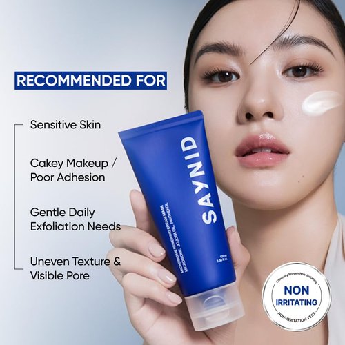 SAYNID Microbiome Renewing Cream Mask, Wash-off Face Mask, Cream Exfoliating, Pore Care, Glass Skin Effect, Barrier-Friendly Korean Skincare | 3.38 fl.oz. (100ml)
