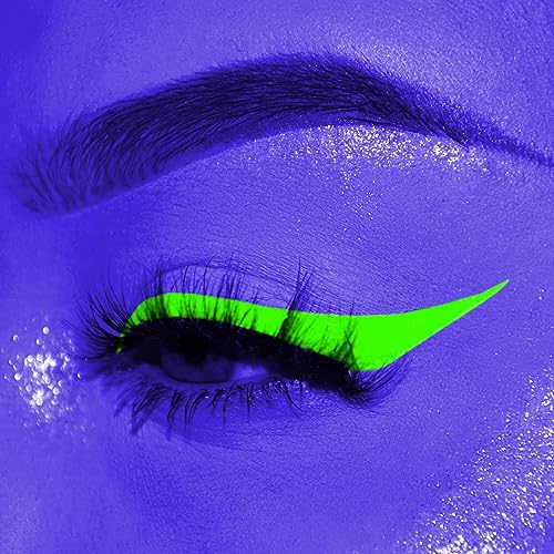 Neon Liquid Eyeliner Pen - Waterproof, Smudge-proof, Bright Green UV Glow - Neon Green