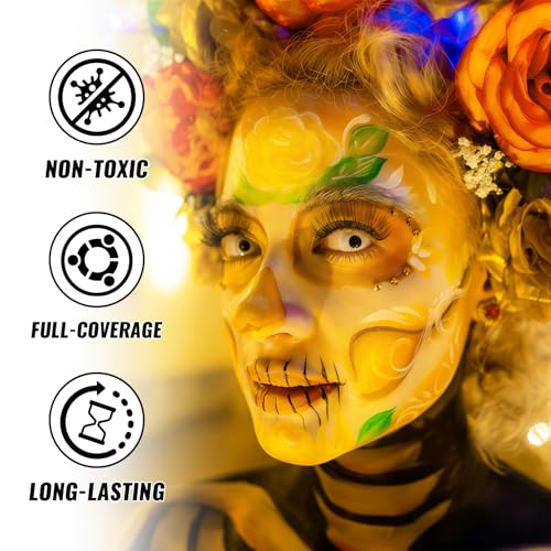 Oil Based Face Body Paint Stick - Halloween Cosplay Makeup - Yellow - YBUETE
