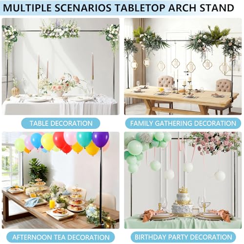 Rectangle Black Over The Table Rod Stand with Clamps - Adjustable Event Display