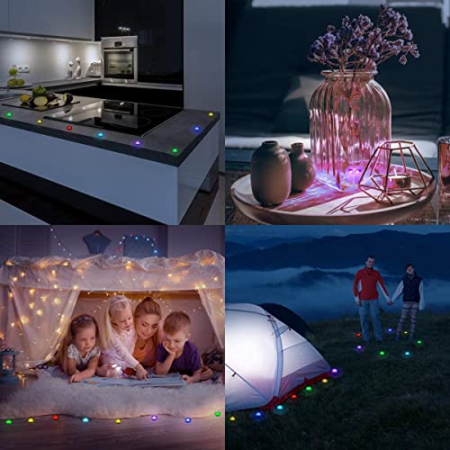 Halloween Pumpkin Jack O Lantern LED Lights with Remote - Multicolor, Waterproof, 10 Pack