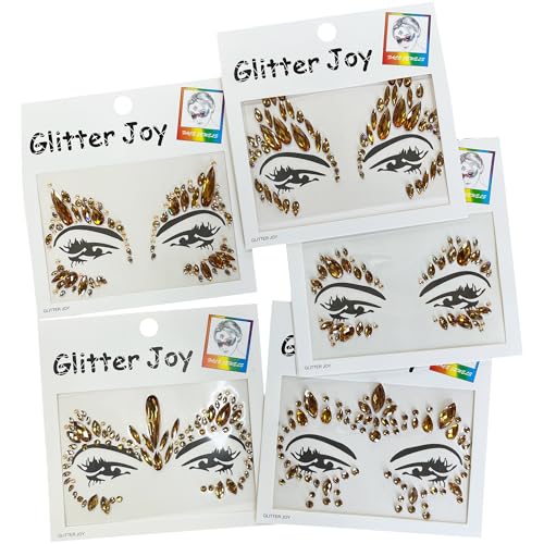 Halloween Face Gems Face Jewels Tattoo Sticker - Coffee