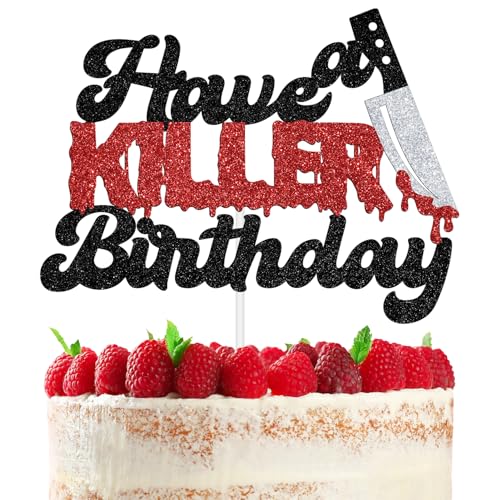 Halloween Zombie Vampire Bloody Cake Topper for Birthday & Horror Parties