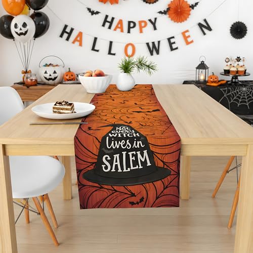 Halloween Witch Table Runner - Not Every Witch Lives in Salem - 73x13.8 Inches