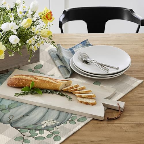 Blue Pumpkins Fall Placemats 24x36 Inch Rectangular Table Mats for Dining Decor - Set of 1