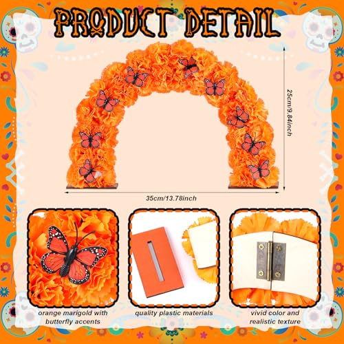 Marigold Arch Decor for Day of the Dead & Festive Celebrations - 14 Inch