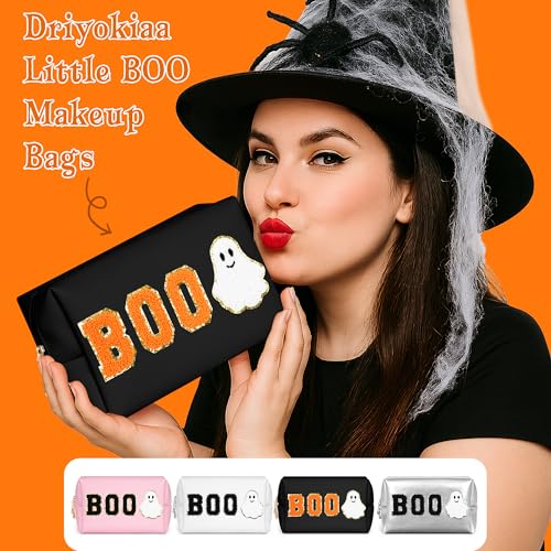 Dripykiaa Black Halloween Makeup Bag - Travel Cosmetic Pouch, Gift