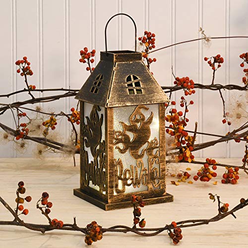 Halloween Lantern with Enclosed Fairy Lights - Battery Operated Indoor Decor