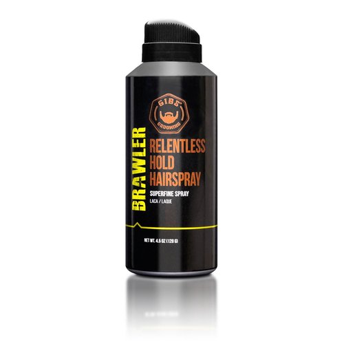 GIBS Grooming Brawler Hairspray - Strong Hold & Lightweight Formula | 4.5oz