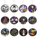 Halloween Nightmare Wooden Ornaments Set - 24 pcs Witch & Pumpkin Theme - Variation of THIS listing