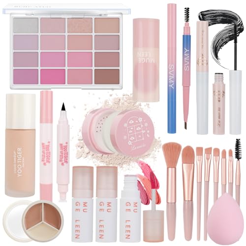 Pink All-in-One Makeup Kit for Women & Teens - Complete Beauty Set