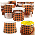 Disposable Fall Themed Paper Bowls for Thanksgiving and Christmas - 50 Pack